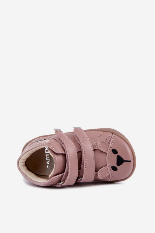 Scarpe per bambini in pelle rosa Barefoot Bartek 8631985