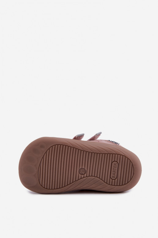 Scarpe per bambini in pelle rosa Barefoot Bartek 8631985