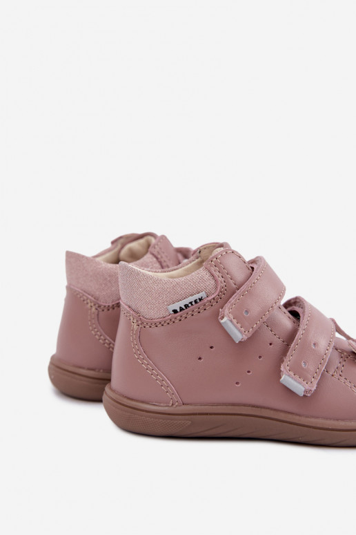Scarpe per bambini in pelle rosa Barefoot Bartek 8631985