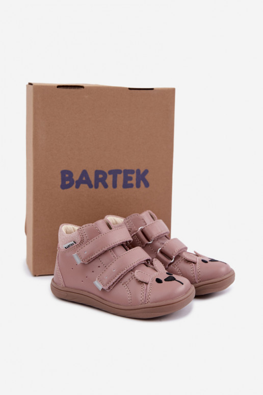 Scarpe per bambini in pelle rosa Barefoot Bartek 8631985