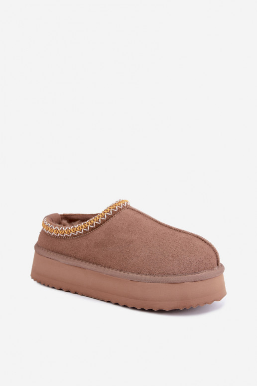 Stivali da neve in suede sintetico con striscia decorativa Vinceza 97972 sabbia