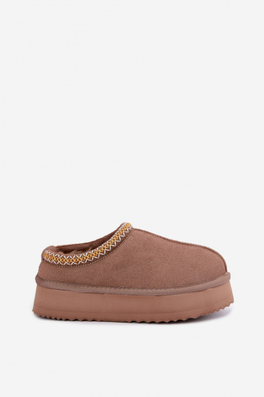 Stivali da neve in suede sintetico con striscia decorativa Vinceza 97972 sabbia