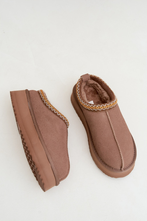 Stivali da neve in suede sintetico con striscia decorativa Vinceza 97972 sabbia