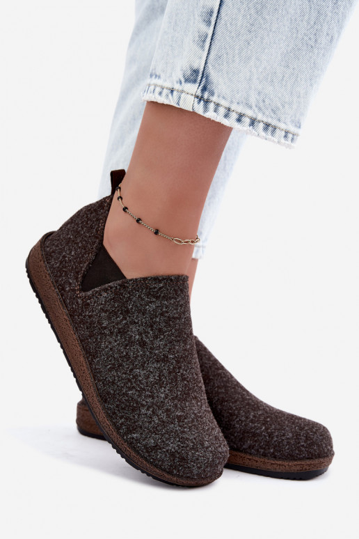 Scarpe da casa da donna Inblu NL000013 marrone scuro