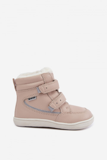 Stivali da neve in pelle per bambini Barefoot Bartek 8401454 colore sabbia 2