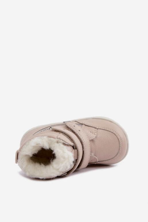 Stivali da neve in pelle per bambini Barefoot Bartek 8401454 colore sabbia