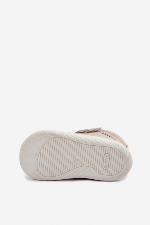 Stivali da neve in pelle per bambini Barefoot Bartek 8401454 colore sabbia