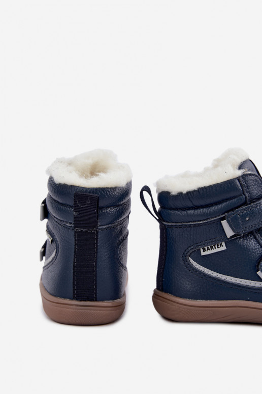 Stivali da neve in pelle per bambini Barefoot Bartek 8401456 blu scuro