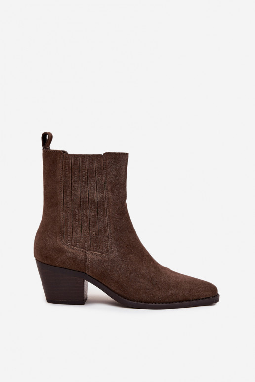 Stivaletti in suede sintetico con isolamento interno, in khaki Arelia