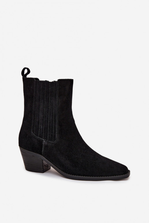 Stivaletti in suede sintetico con isolamento interno, in nero Arelia