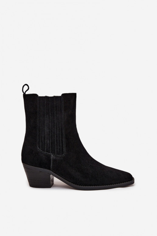 Stivaletti in suede sintetico con isolamento interno, in nero Arelia