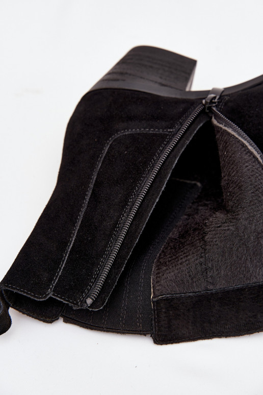Stivaletti in suede sintetico con isolamento interno, in nero Arelia