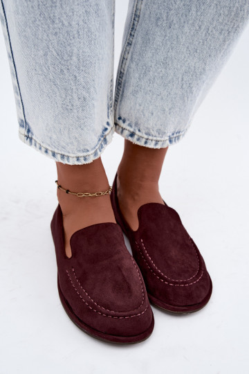 Mocassini da donna in colore bordeaux Mireliah