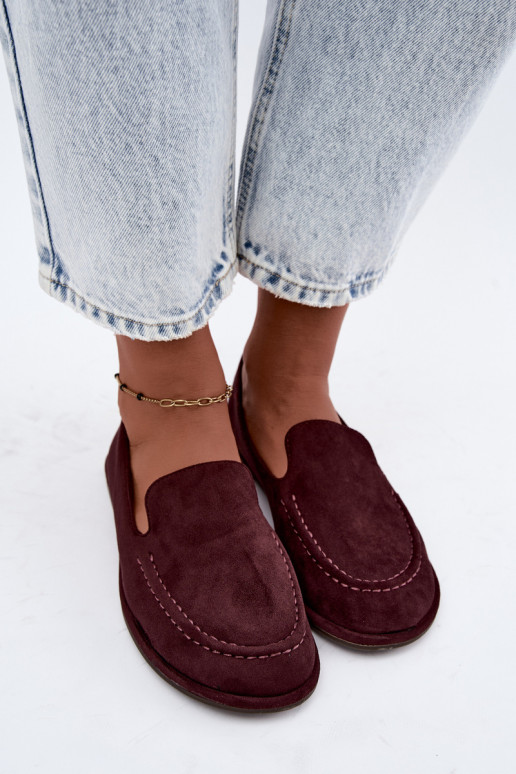 Mocassini da donna in colore bordeaux Mireliah