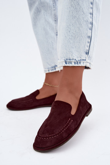Mocassini da donna in colore bordeaux Mireliah 2
