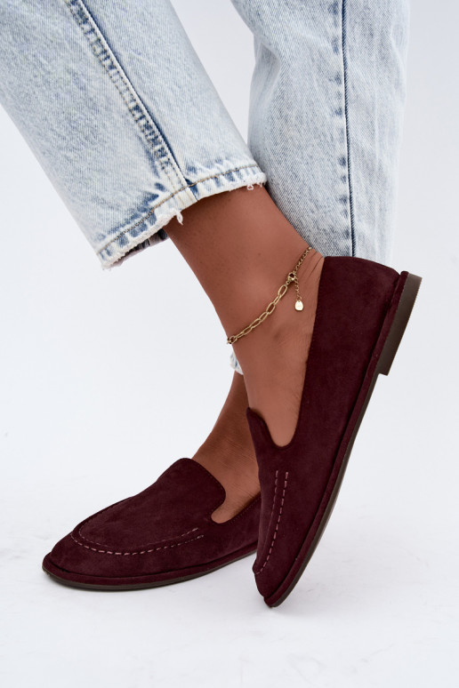Mocassini da donna in colore bordeaux Mireliah
