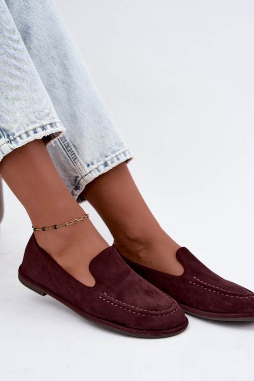 Mocassini da donna in colore bordeaux Mireliah