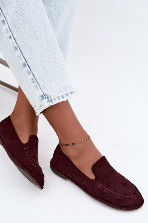 Mocassini da donna in colore bordeaux Mireliah