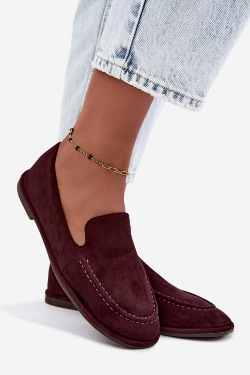 Mocassini da donna in colore bordeaux Mireliah