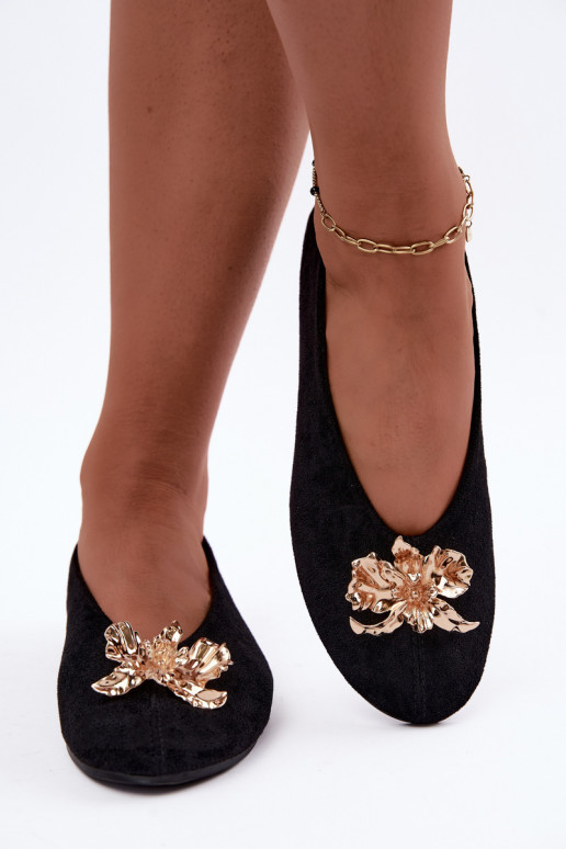 Ballerine con decorazioni in nero Briellea