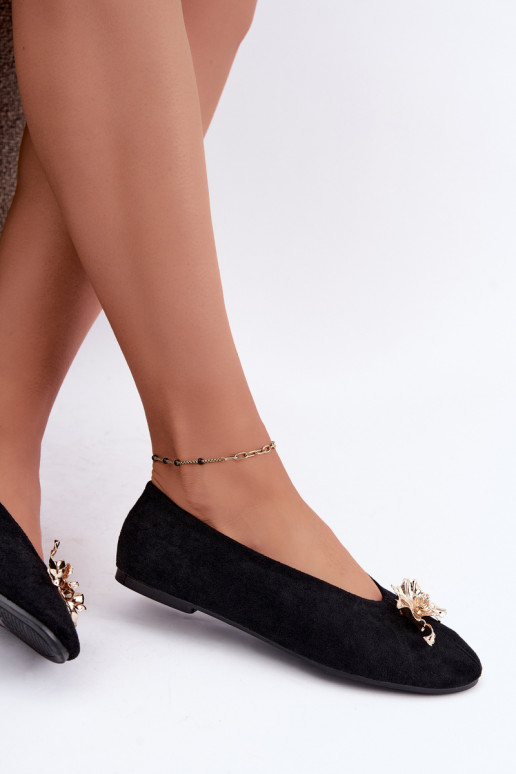 Ballerine con decorazioni in nero Briellea