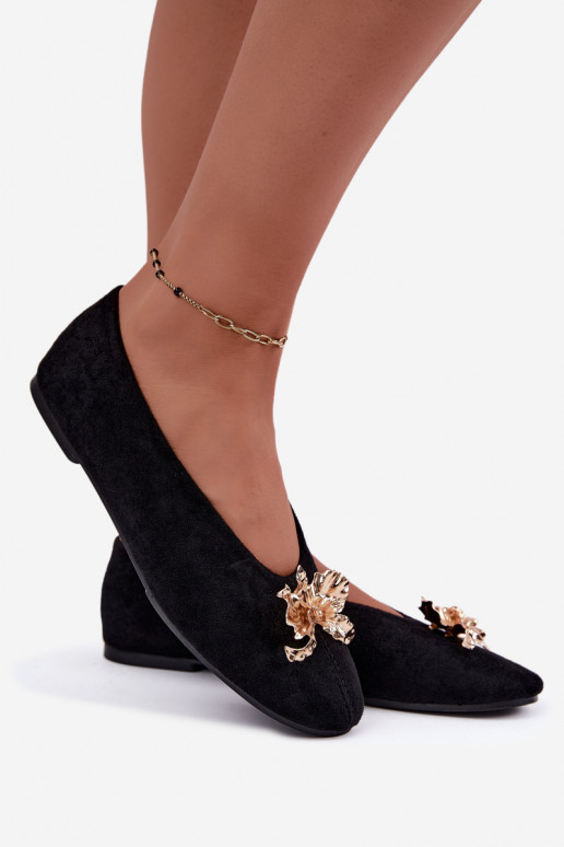 Ballerine con decorazioni in nero Briellea
