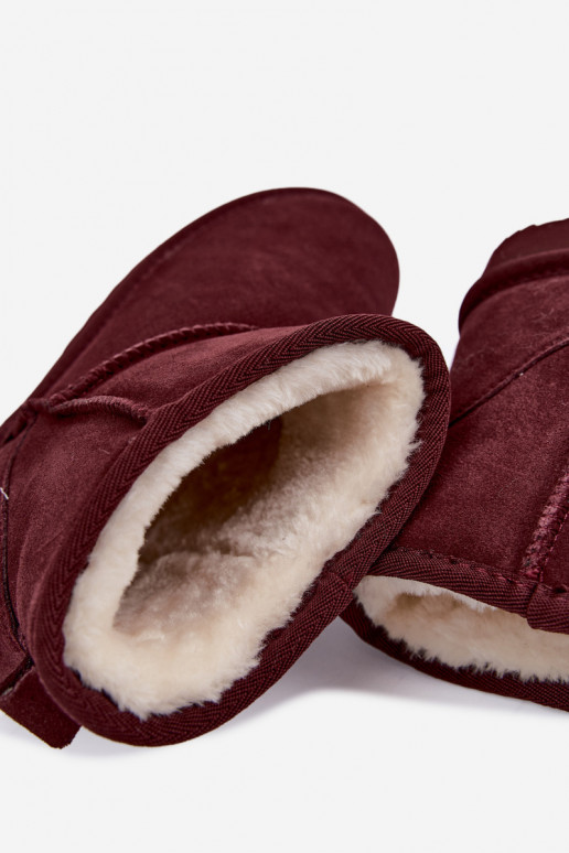 Stivali da neve caldi in suede sintetico con pelliccia all'interno in nero Amandine