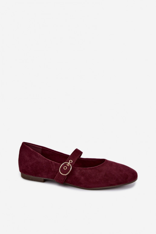 Ballerine stile Mary Jane color bordeaux Nolenne