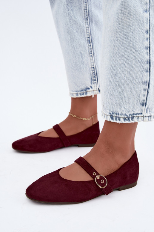Ballerine stile Mary Jane color bordeaux Nolenne