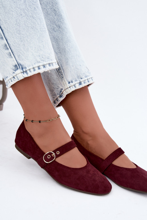 Ballerine stile Mary Jane color bordeaux Nolenne