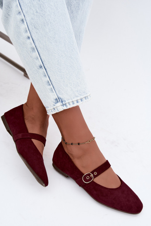 Ballerine stile Mary Jane color bordeaux Nolenne