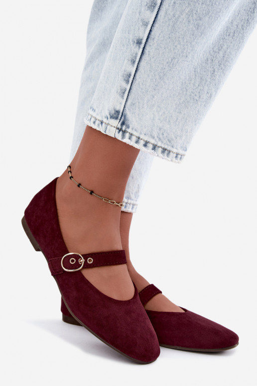 Ballerine stile Mary Jane color bordeaux Nolenne