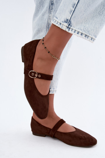 Ballerine stile Mary Jane color cioccolato Nolenne