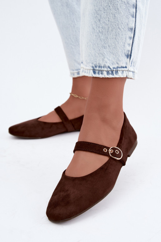 Ballerine stile Mary Jane color cioccolato Nolenne