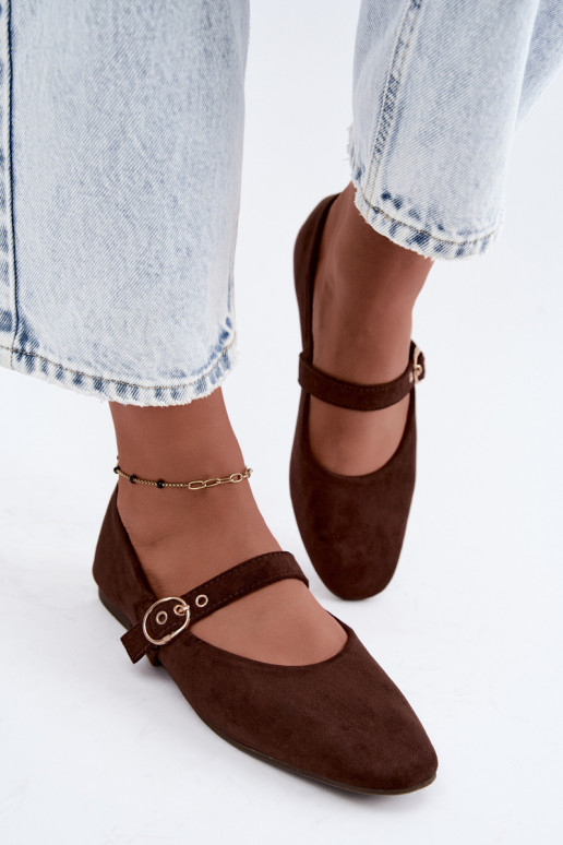 Ballerine stile Mary Jane color cioccolato Nolenne