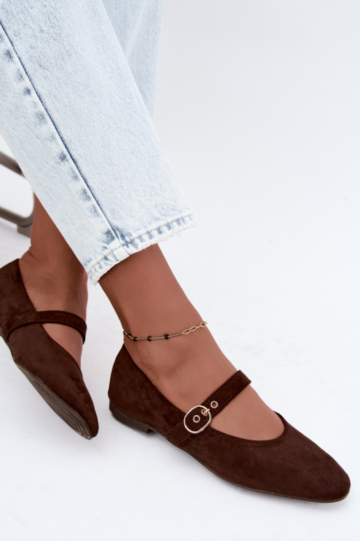 Ballerine stile Mary Jane color cioccolato Nolenne