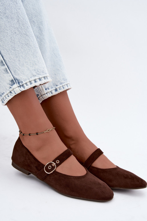 Ballerine stile Mary Jane color cioccolato Nolenne