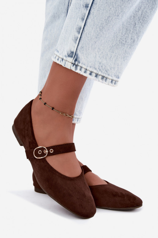 Ballerine stile Mary Jane color cioccolato Nolenne
