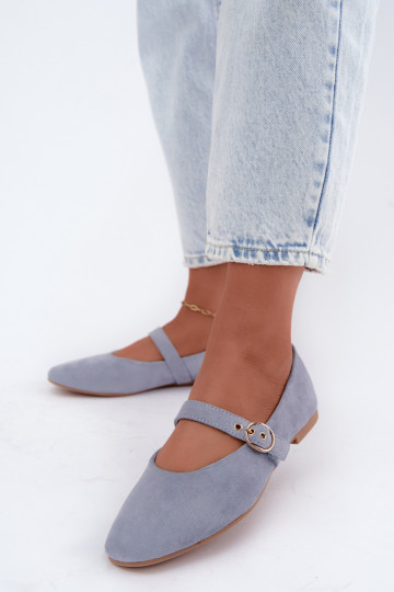 Ballerine stile Mary Jane color blu Nolenne 2
