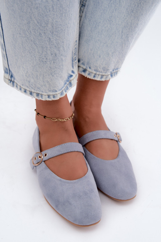 Ballerine stile Mary Jane color blu Nolenne