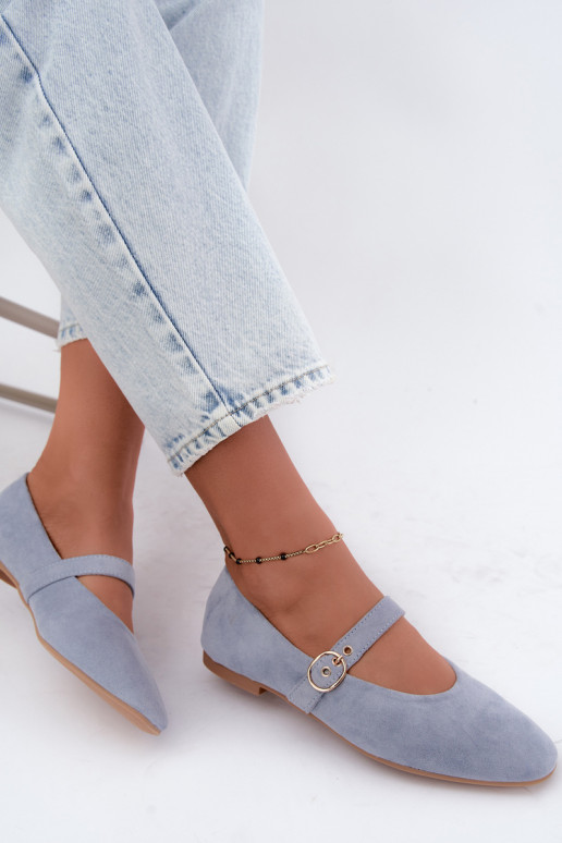 Ballerine stile Mary Jane color blu Nolenne