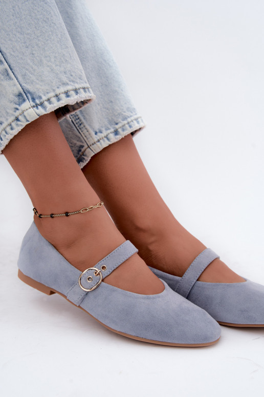 Ballerine stile Mary Jane color blu Nolenne