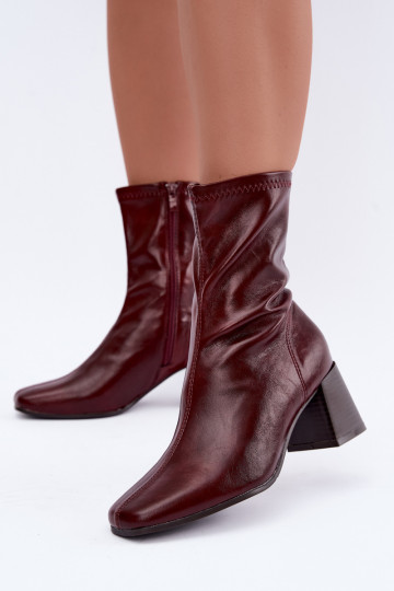 Stivaletti bordeaux da donna Veradis