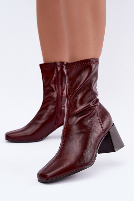 Stivaletti bordeaux da donna Veradis