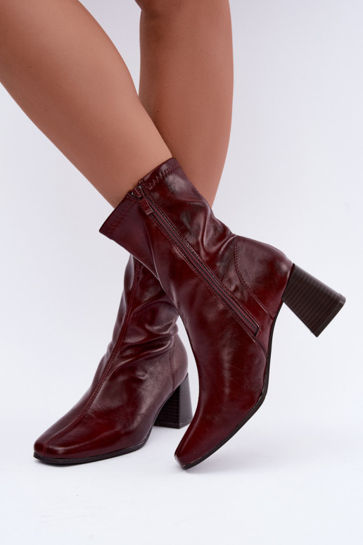 Stivaletti bordeaux da donna Veradis