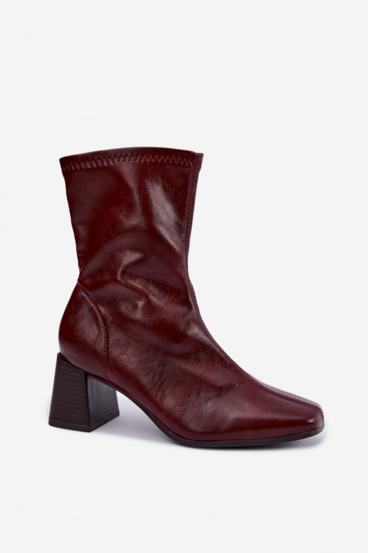 Stivaletti bordeaux da donna Veradis
