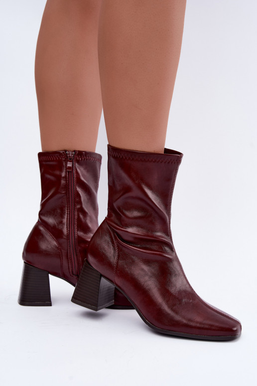 Stivaletti bordeaux da donna Veradis