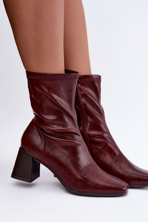 Stivaletti bordeaux da donna Veradis