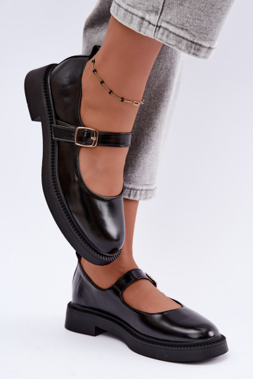 Scarpe nere con tacco largo Lareine