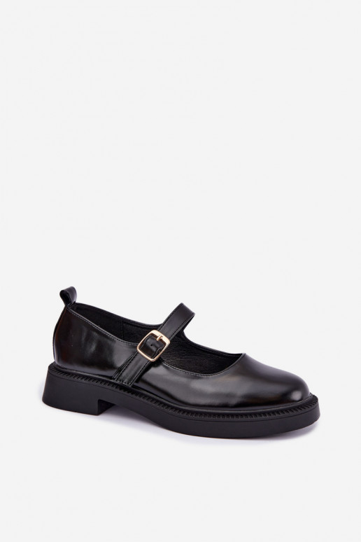 Scarpe nere con tacco largo Lareine